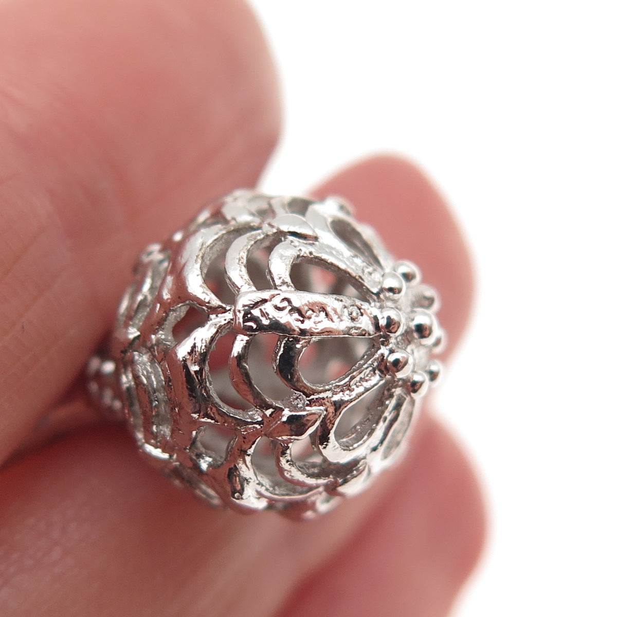 925 Sterling Silver Vintage Ornate Jug 3D Mini Charm Pendant