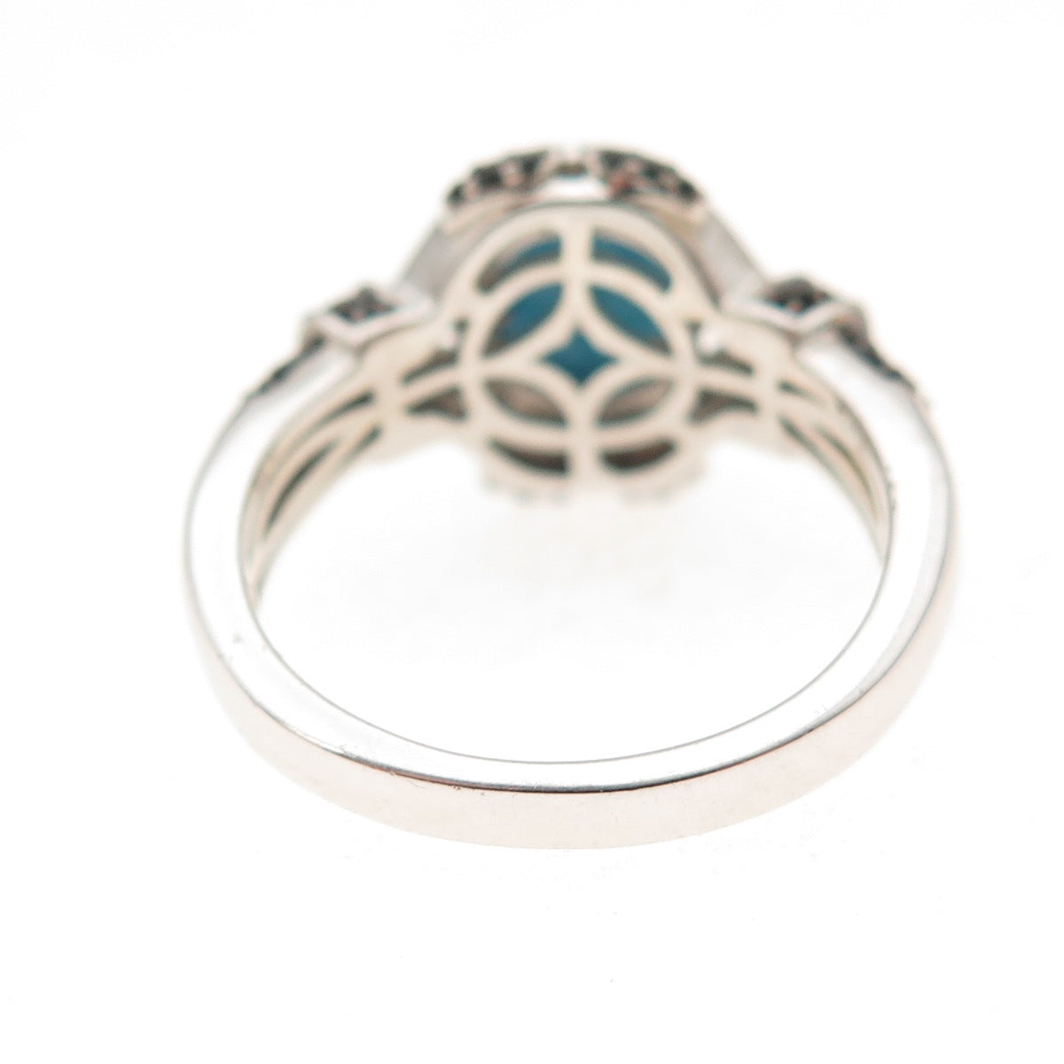 Chuck Clemency 925 Sterling Silver Real Turquoise & Black Spinel Ring Size 8