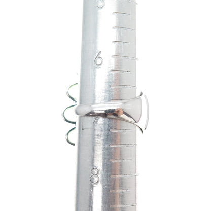 SAJEN 925 Sterling Silver Vintage Real Peridot Oxidized Wing Overlap Ring Size 7