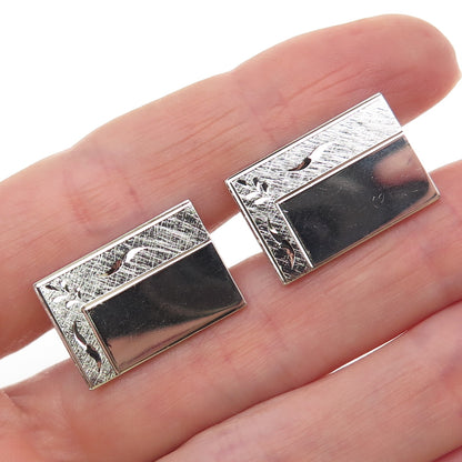 925 Sterling Silver Vintage Engraved Cufflinks