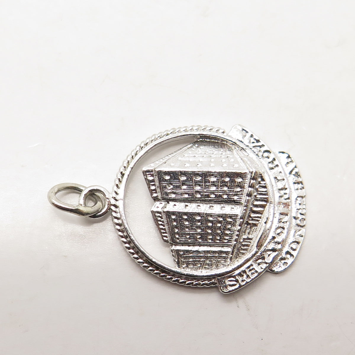 925 Sterling Silver Vintage "Sheraton Mt Royal, Montreal" Charm Pendant