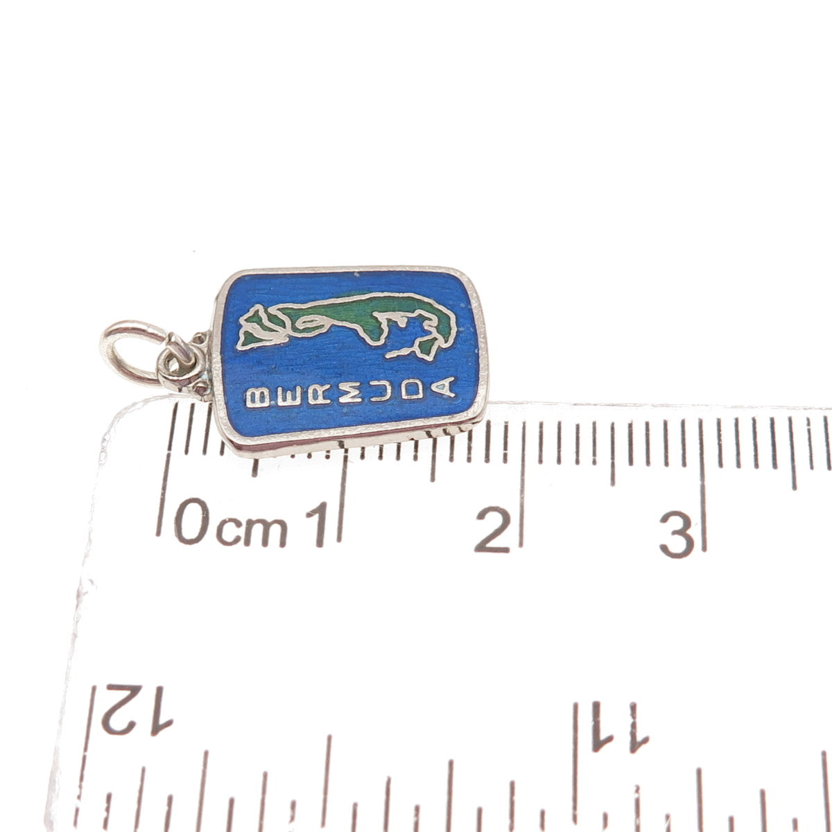 BREADNER CO. 925 Sterling Silver Vintage Enamel Bermuda Mini Charm Pendant
