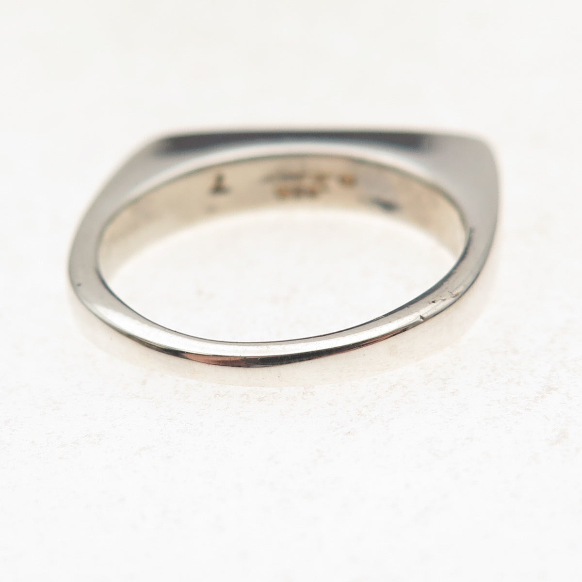 Lisa Jenks 925 Sterling Silver Vintage Modernist Bar Oxidized Ring Size 6.75