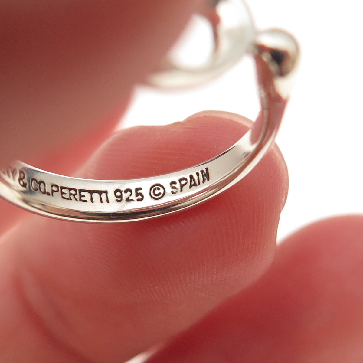 Tiffany & Co. Elsa Peretti 925 Sterling Silver Vintage Open Heart Ring Size 5