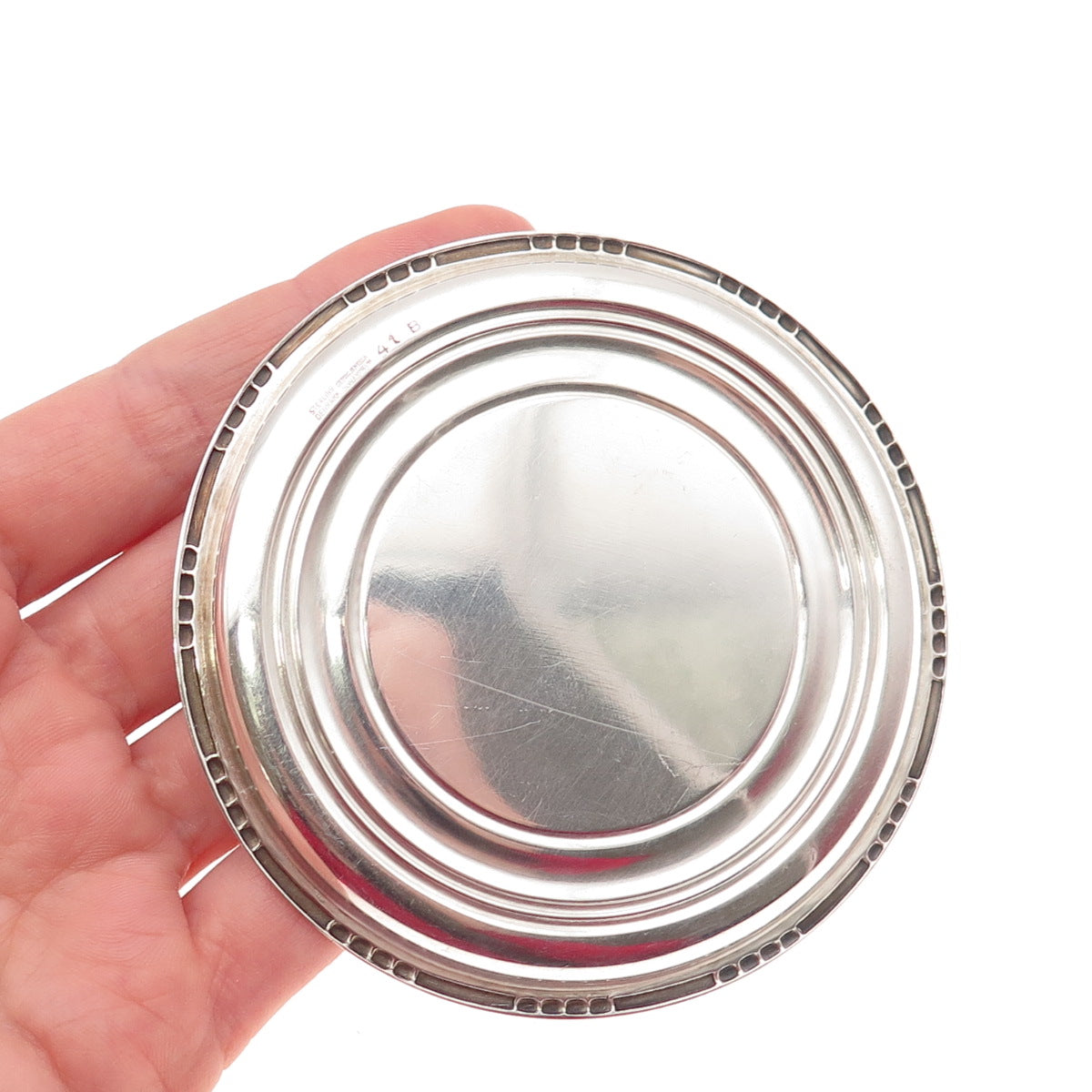 Georg Jensen & Wendel Sterling Silver Antique Denmark Wine Bottle Coaster #41B