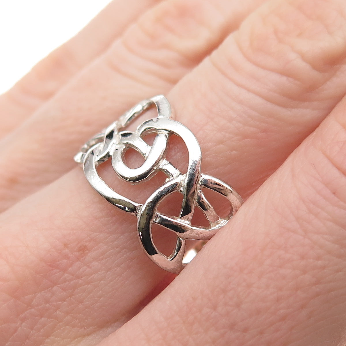 Charles Winston 925 Sterling Silver Vintage Celtic Knot Ring Size 8