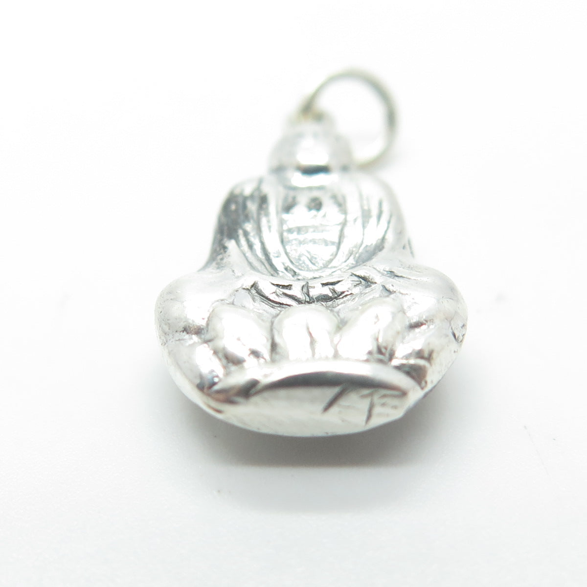 925 Sterling Silver Vintage Buddha Charm Pendant