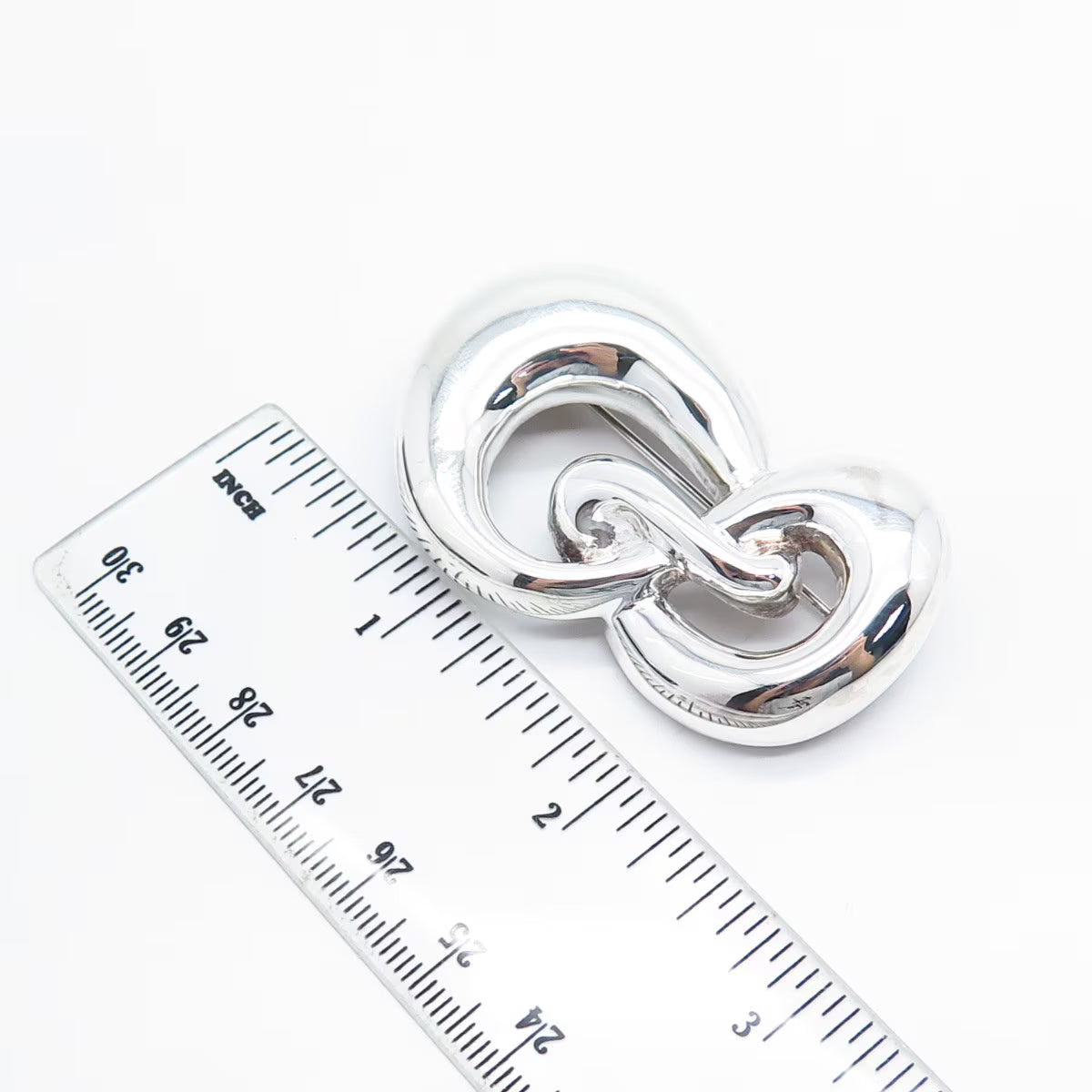 925 Sterling Silver Vintage Krypell Modernist Pin Brooch