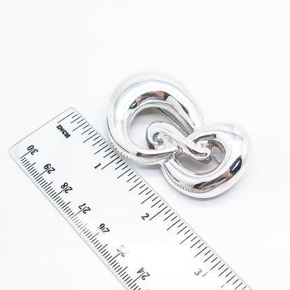 925 Sterling Silver Vintage Krypell Modernist Pin Brooch