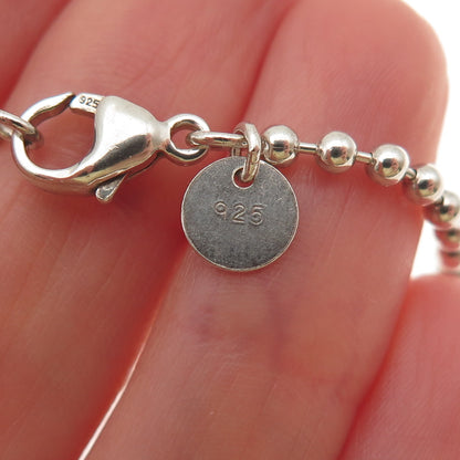 Tiffany & Co. 925 Sterling Silver Vintage Ball Beaded Chain Necklace 32"