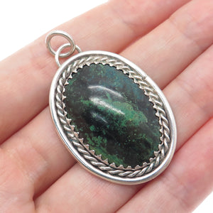 JOHN HORNBECK Old Pawn 925 Sterling Silver Southwestern Real Azurite Pendant