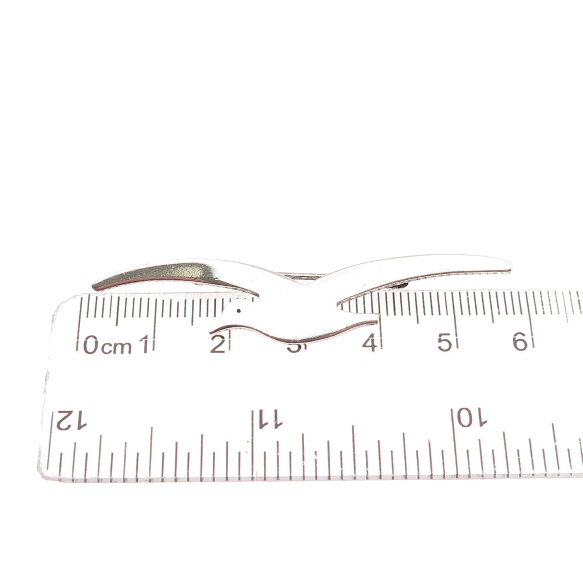 925 Sterling Silver Vintage Seagull Bird Hand-Wrought Oxidized Pin Brooch