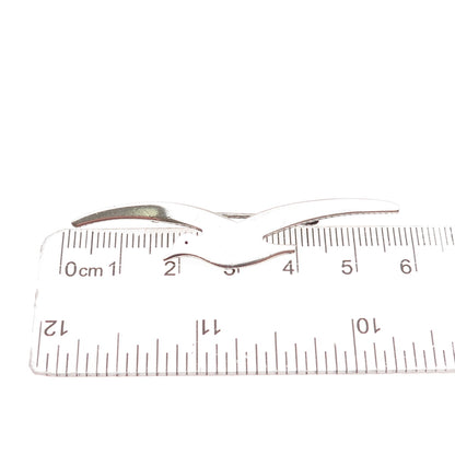 925 Sterling Silver Vintage Seagull Bird Hand-Wrought Oxidized Pin Brooch