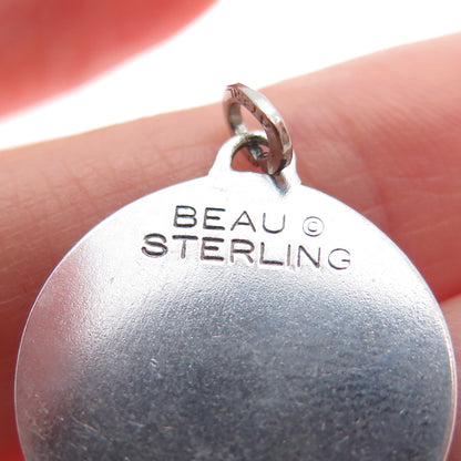 BEAU 925 Sterling Silver Vintage Graduation Day Charm Pendant