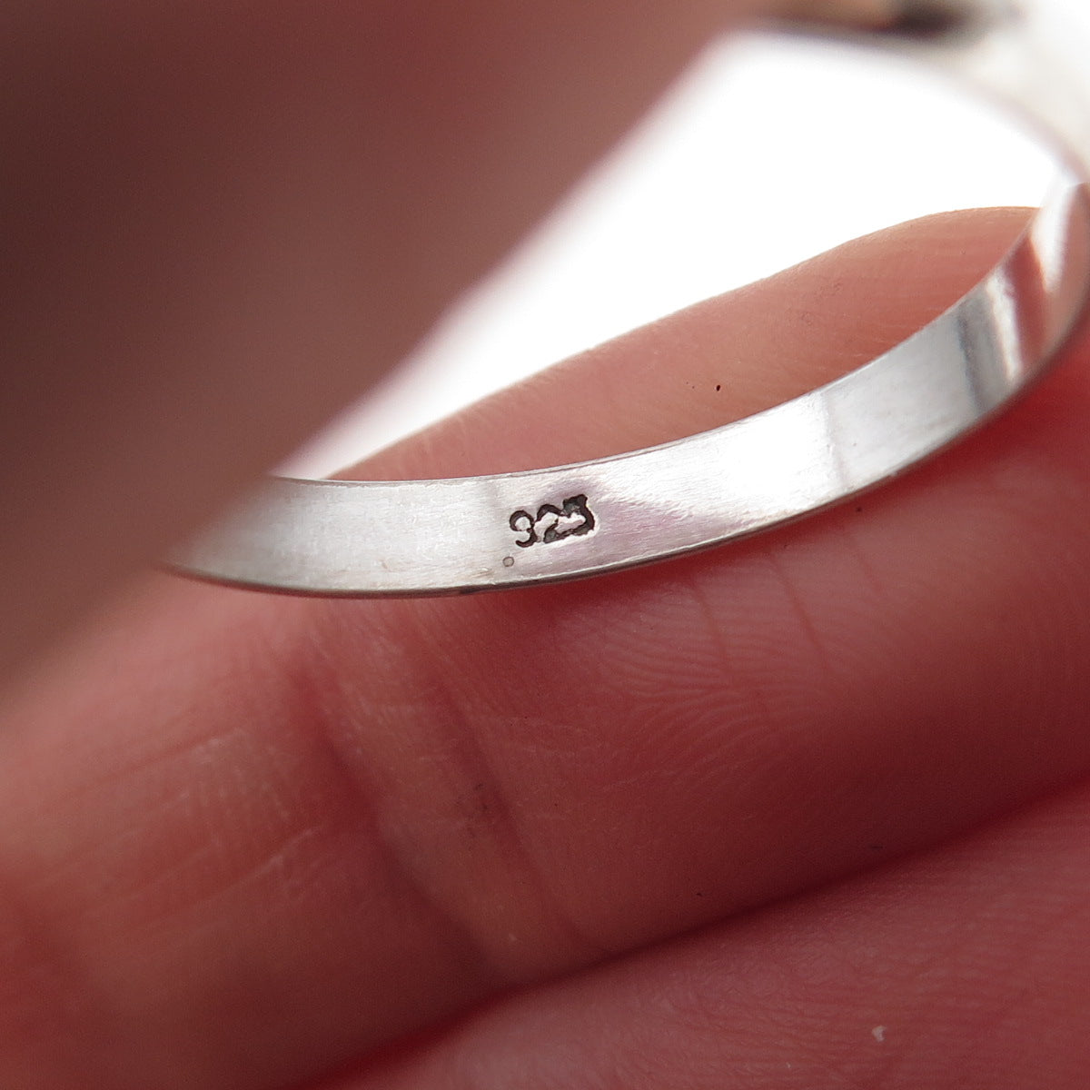 925 Sterling Silver Vintage Classic Stackable Wedding Band Ring Size 12.25
