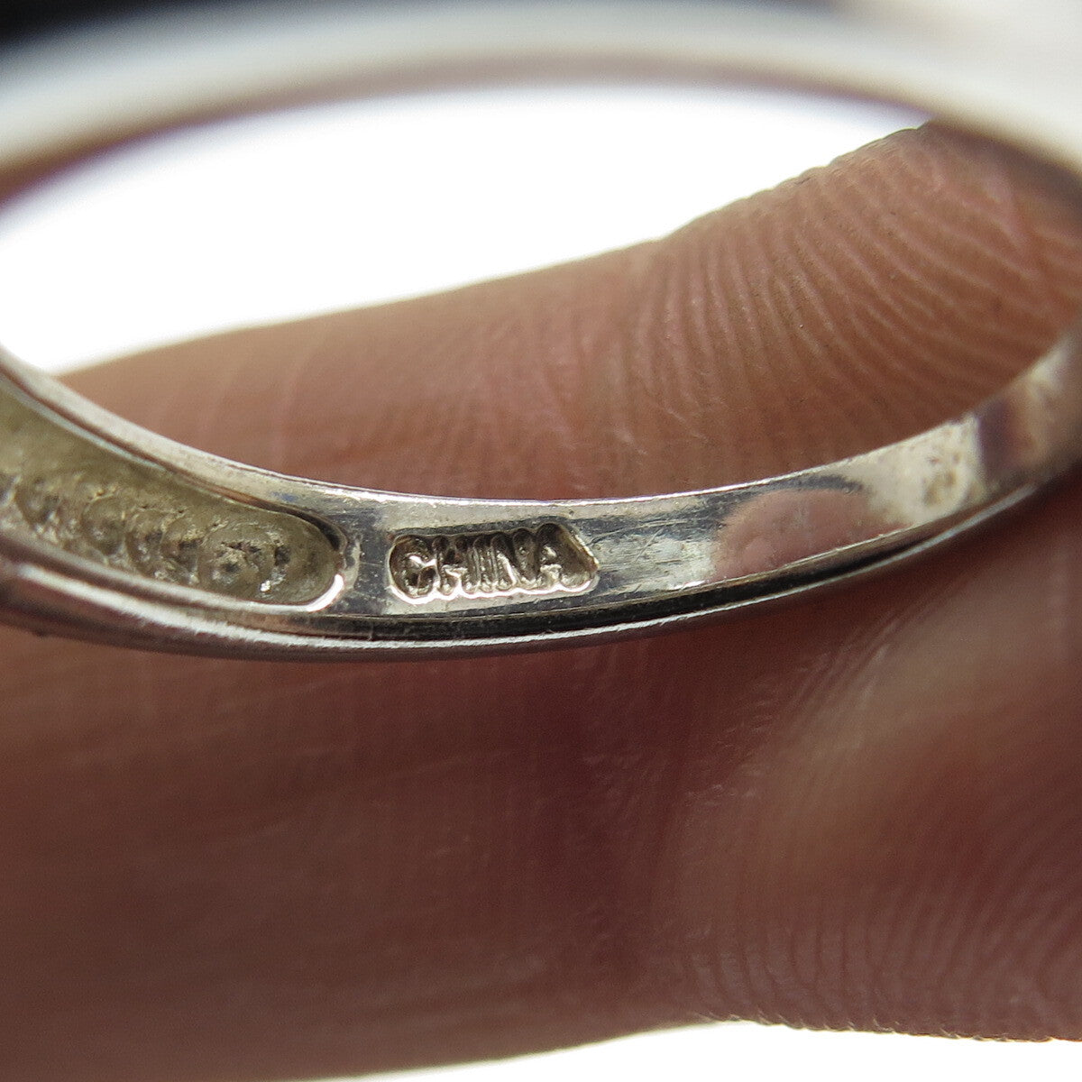 925 Sterling Silver Round & Pear-Cut C Z Engagement Ring Size 5.75