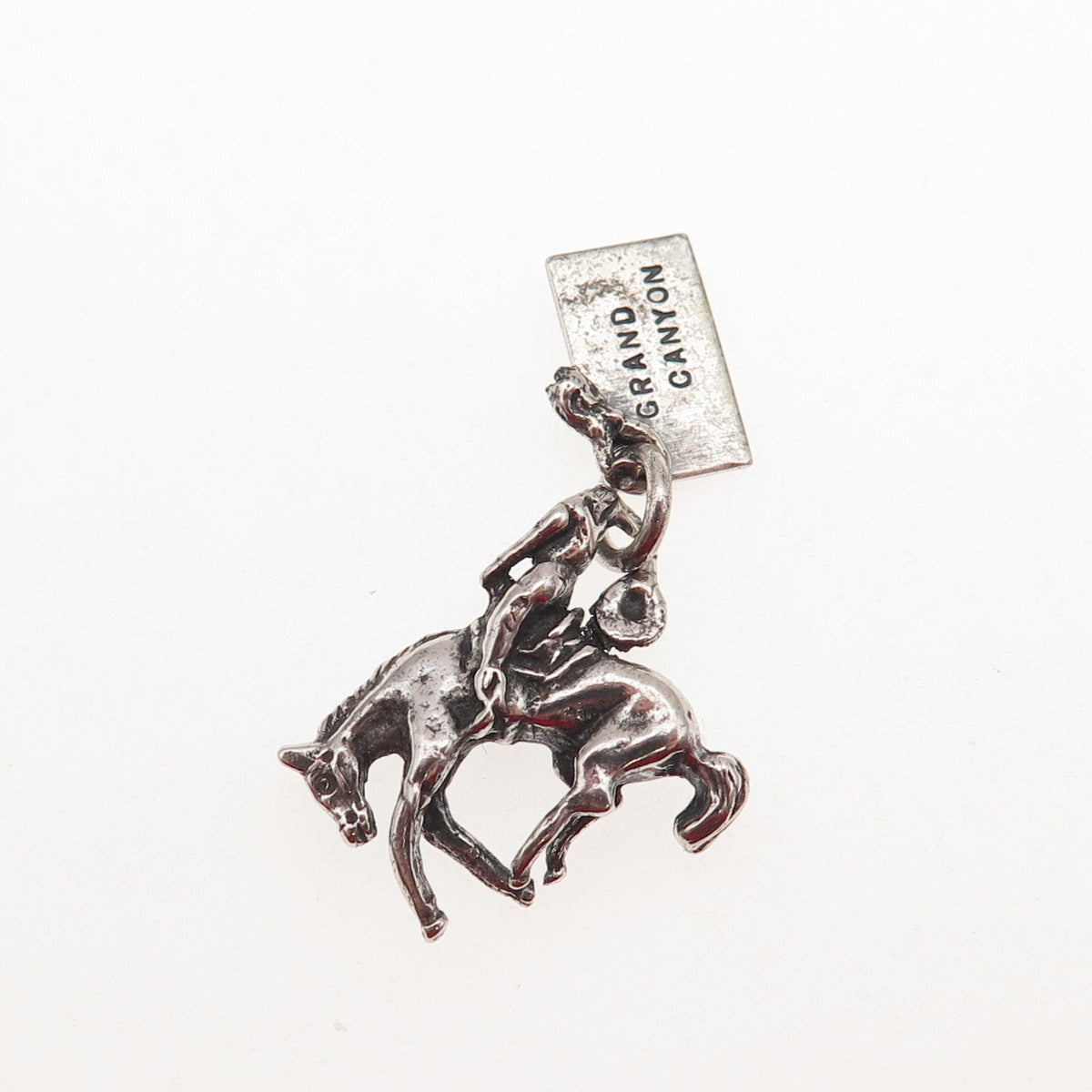 Bell Trading Post Sterling Silver Vintage Headless Horseman Mini Charm Pendant