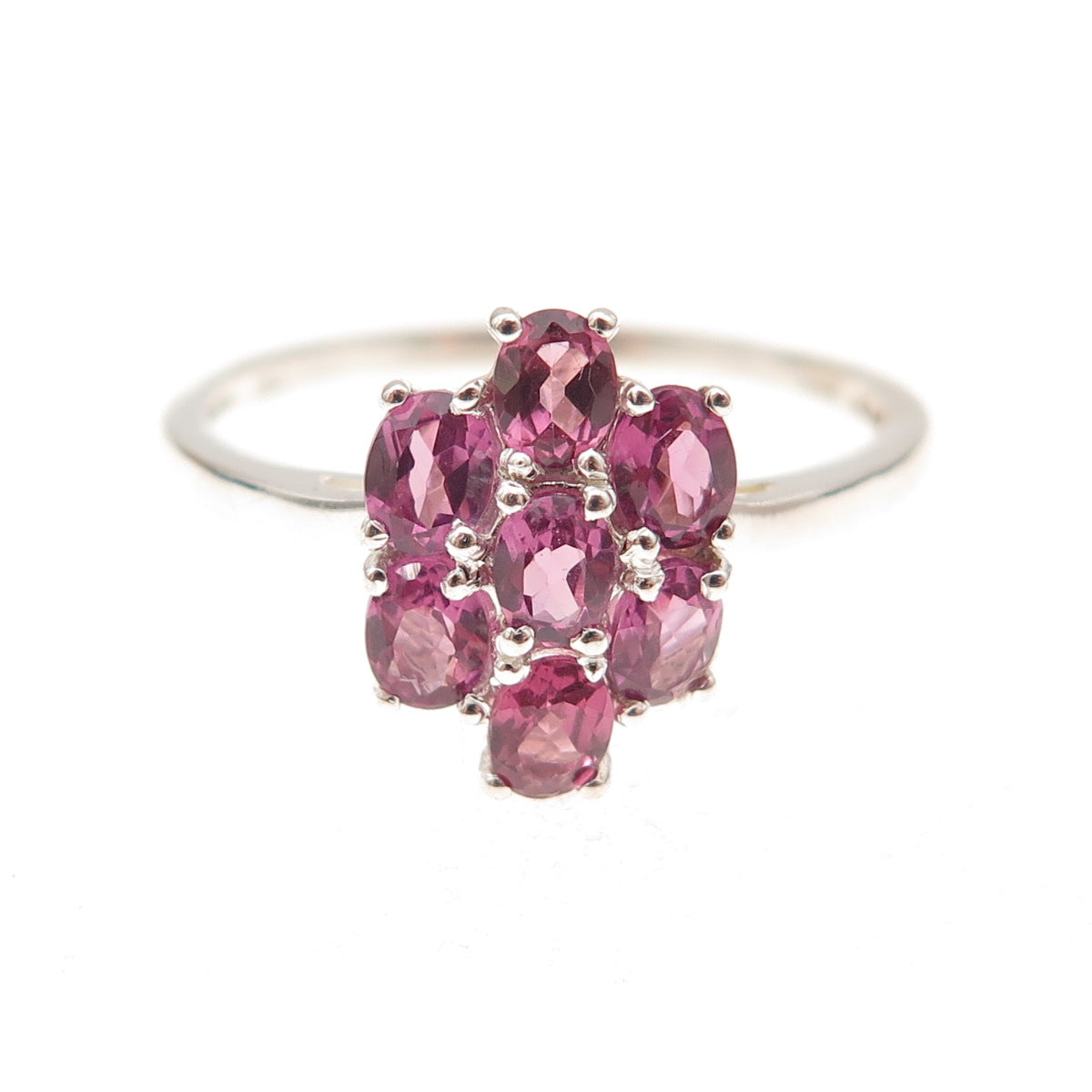 Chuck Clemency 925 Sterling Silver Real Rhodolite Ring Size 10.25