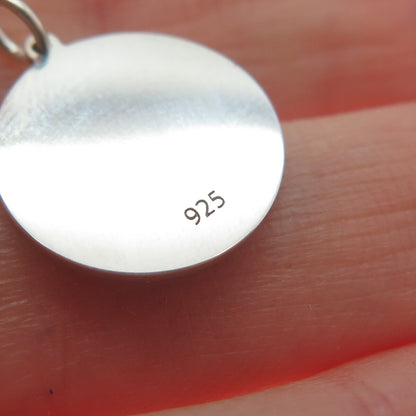 925 Sterling Silver Mint Green Enamel Skull Crossbones Minimalist Charm Pendant
