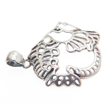925 Sterling Silver Vintage Fish Charm Pendant