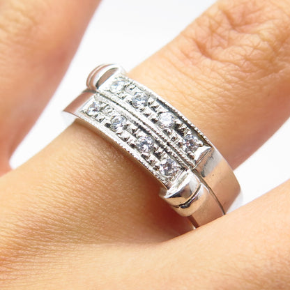 925 Sterling Silver C Z Ring Size 10.25
