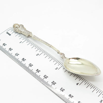 800 Silver Antique Demitasse Tribal God Spoon