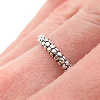 Michael Dawkins 925 Sterling Silver Dotted Oxidized Band Ring Size 8