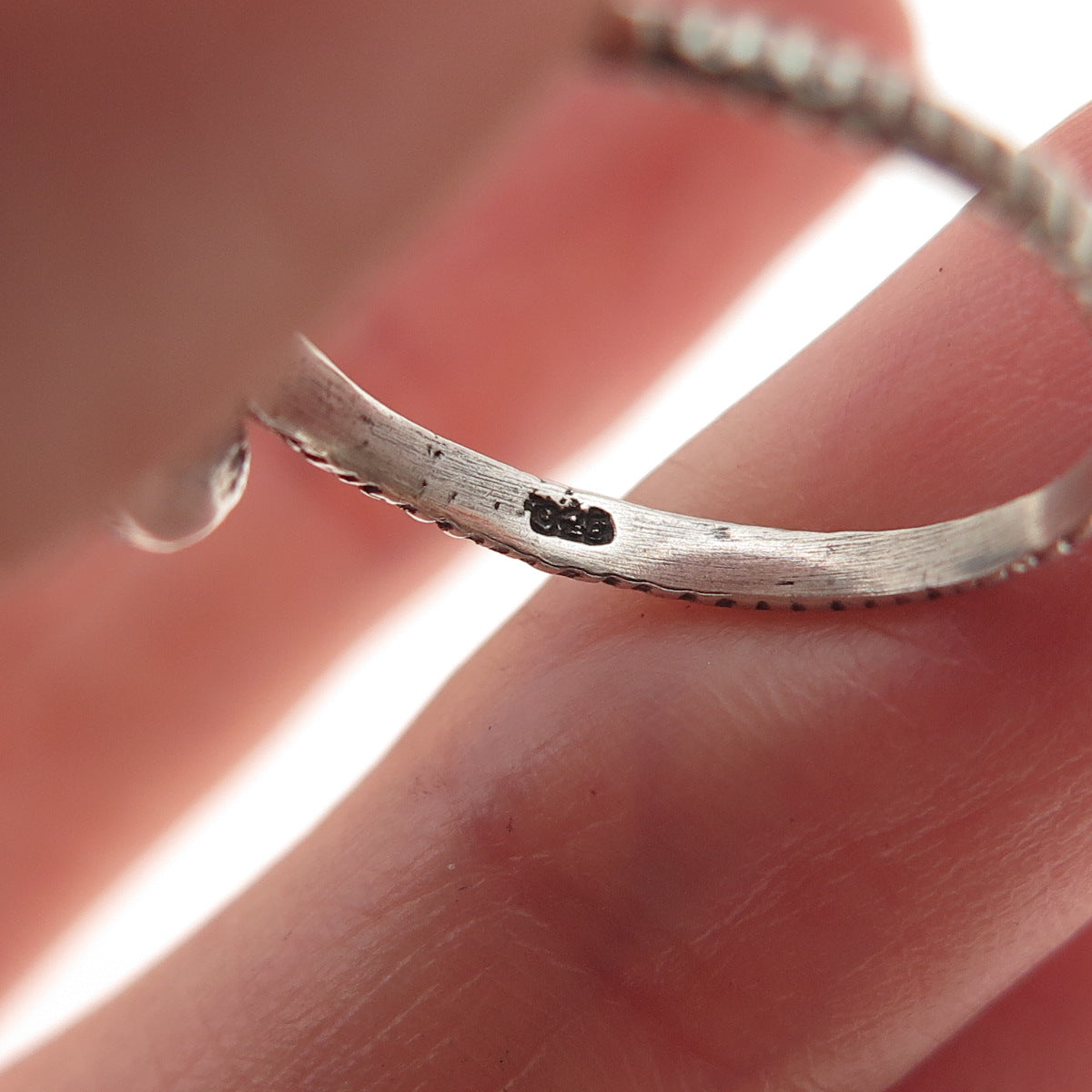 925 Sterling Silver Vintage Snake Oxidized Ring Size 7