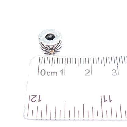 PANDORA 925 Sterling Silver & Gold Sunburst Clip Charm