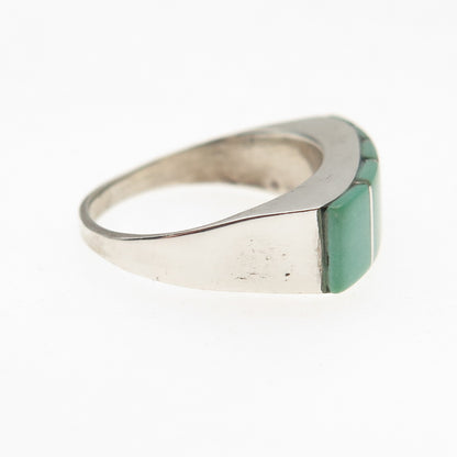 Old Pawn 925 Sterling Silver Vintage Southwestern Turquoise Ring Size 5.25