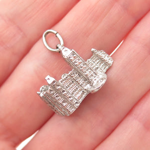 925 Sterling Vintage Parliament of the Province of Canada Mini Charm Pendant