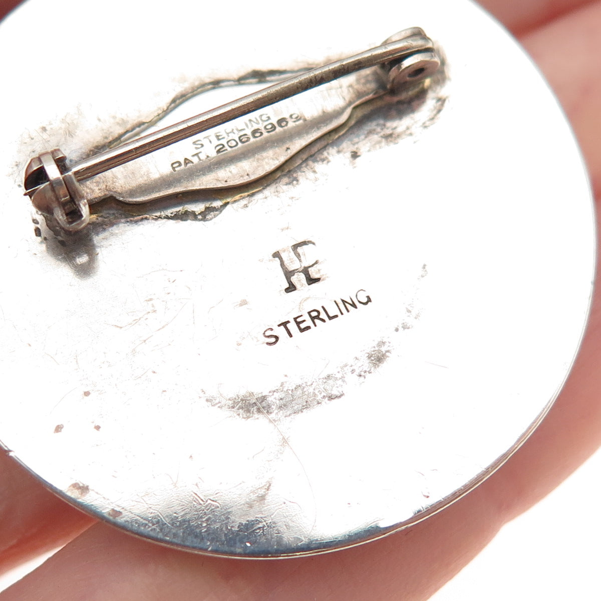 Hyman Co. 925 Sterling Silver Vintage Trilobite Fossil Oxidized Pin Brooch