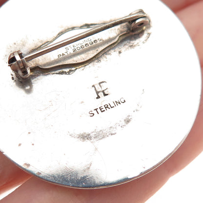 Hyman Co. 925 Sterling Silver Vintage Trilobite Fossil Oxidized Pin Brooch