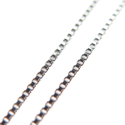 FADI 925 Sterling Silver Real Amethyst & Peridot Box Chain Necklace 18"