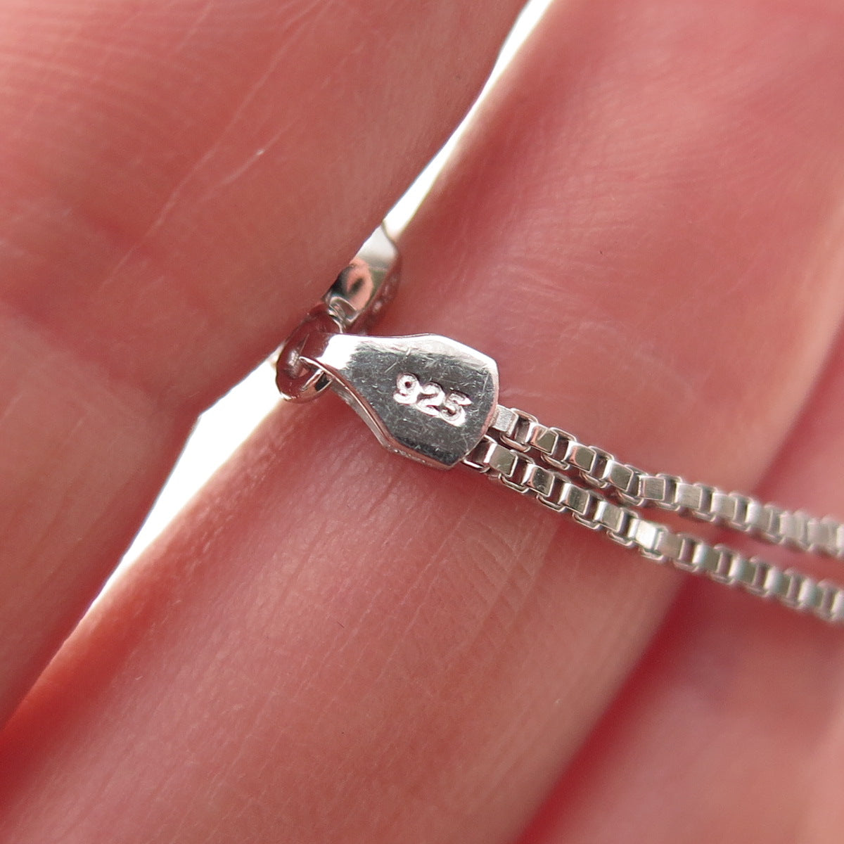 925 Sterling Silver Round-Cut C Z Evil's Eye Double Box Link Bracelet 7-8"