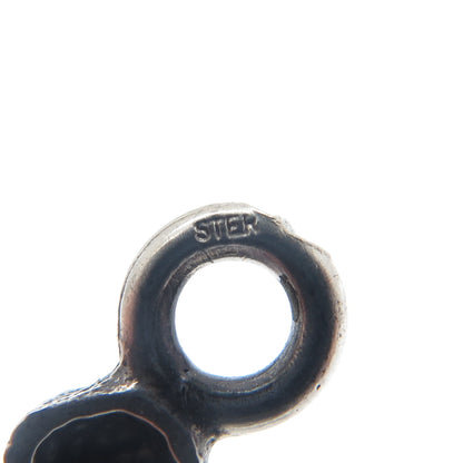 925 Sterling Silver Vintage Pirate Crossed Daggers Oxidized Pendant