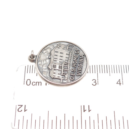 Binder Bros Sterling Vintage Order of the Eastern Star Virginia Charm Pendant