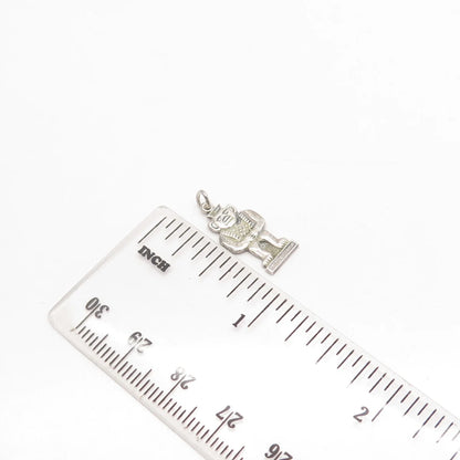 925 Sterling Silver Vintage Uncas Tribal Totem Charm Pendant