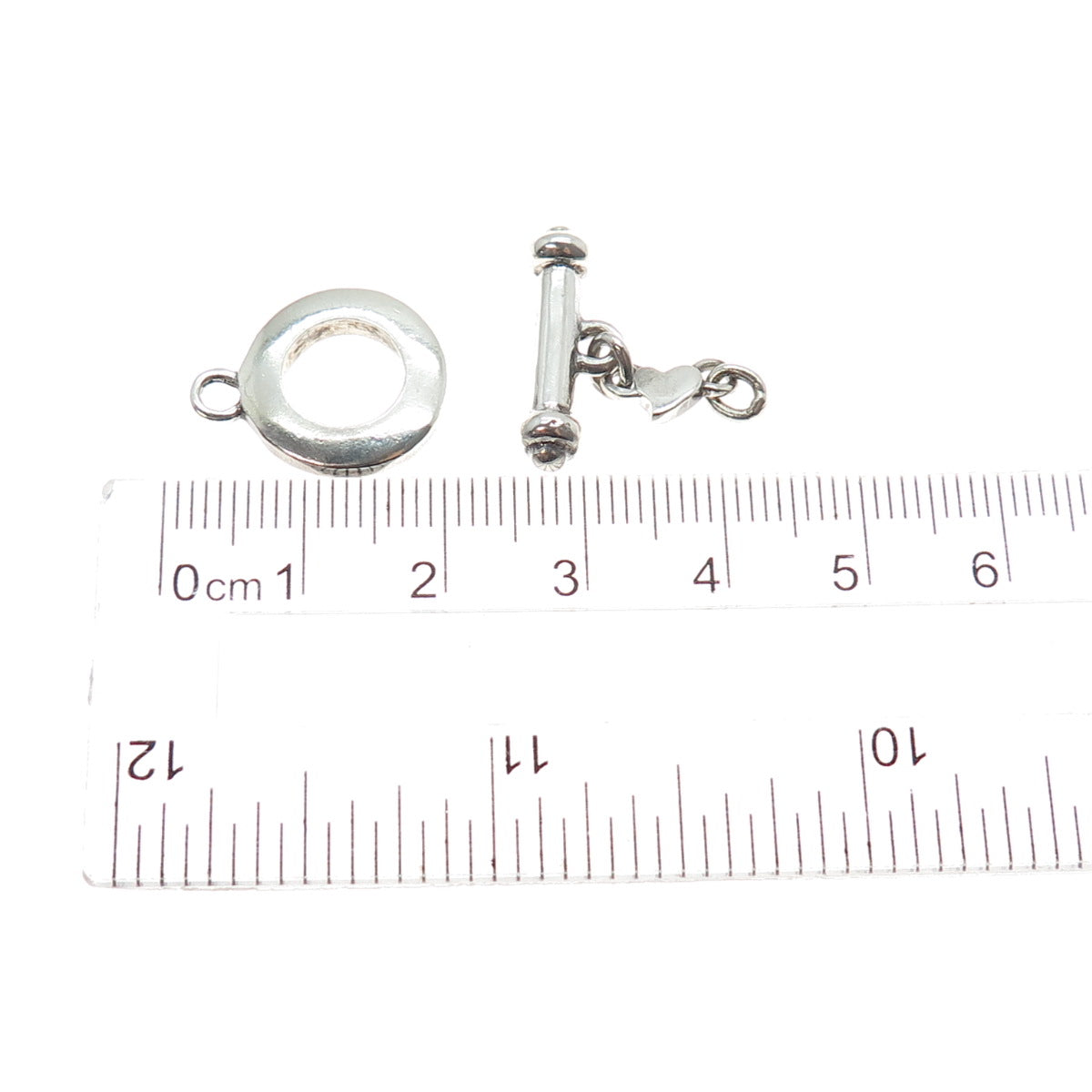 CAROLEE 925 Sterling Silver Vintage Bracelet / Necklace Toggle Lock