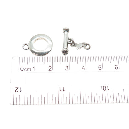 CAROLEE 925 Sterling Silver Vintage Bracelet / Necklace Toggle Lock