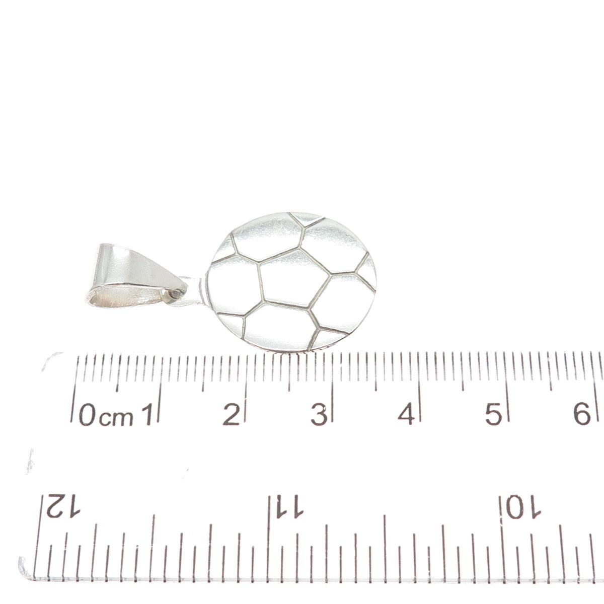 925 Sterling Silver Vintage Soccer Ball Charm Pendant