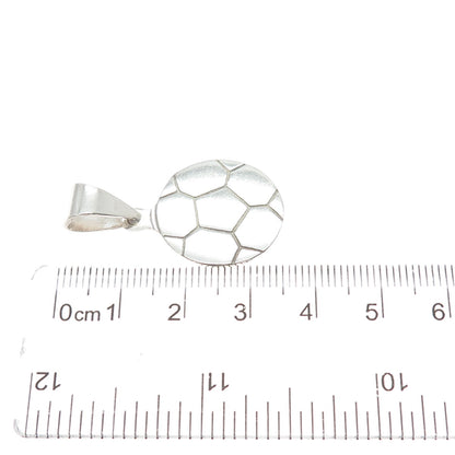 925 Sterling Silver Vintage Soccer Ball Charm Pendant