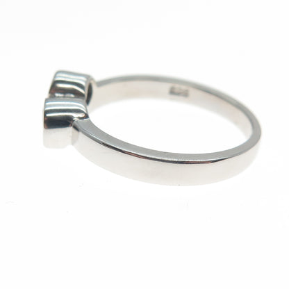 925 Sterling Silver Round-Cut Purple C Z Ring Size 5