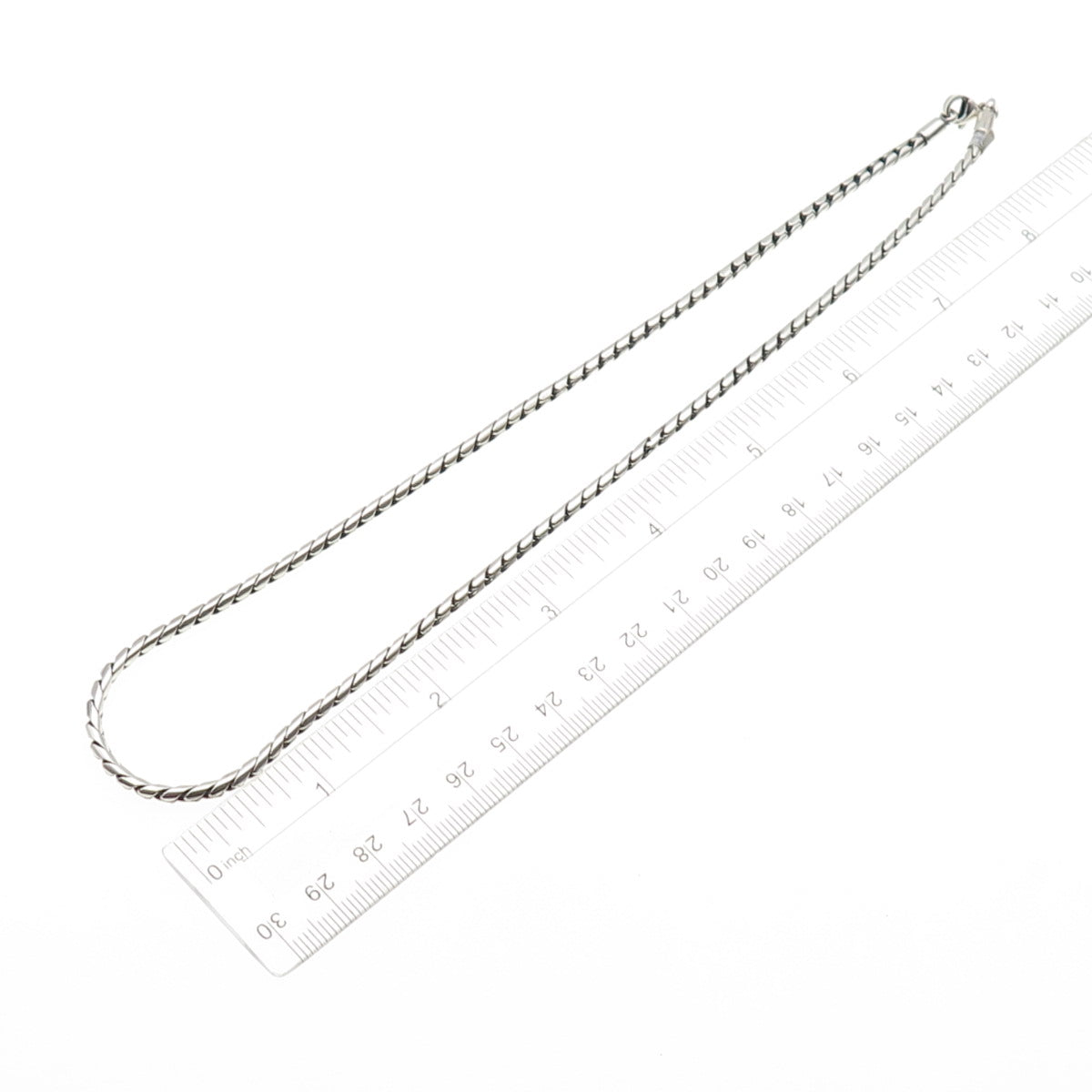 925 Sterling Silver Vintage Round Box Chain Necklace 18"