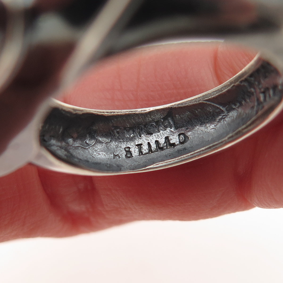 Emilia Castillo 925 Sterling Silver Vintage Mexico Snail Oxidized Ring Size 7.5