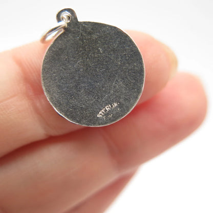 925 Sterling Silver Vintage Enamel "Government House Nassau" Charm Pendant