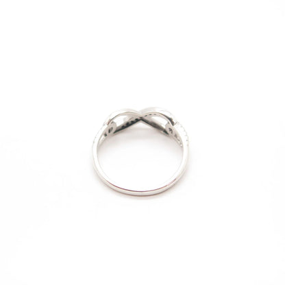 925 Sterling Silver Vintage C Z Infinity Ring Size 7