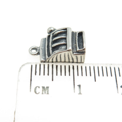 SHUBE 925 Sterling Silver Vintage Slot Machine for Good Luck Charm Pendant