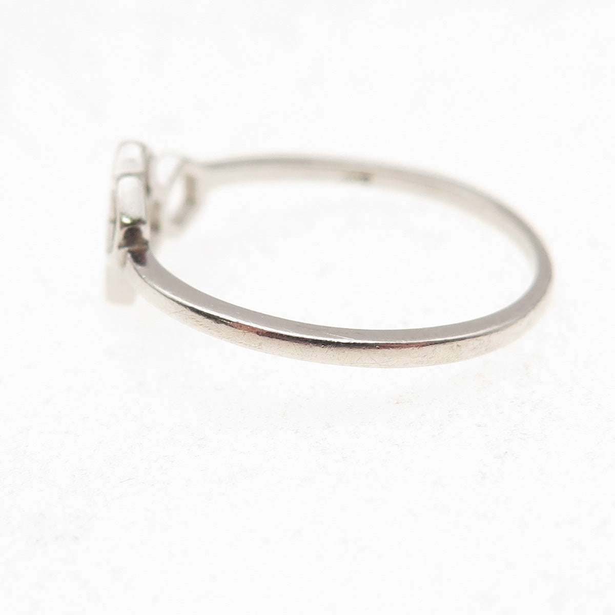 925 Sterling Silver Vintage Honeycomb Oxidized Ring Size 9.75