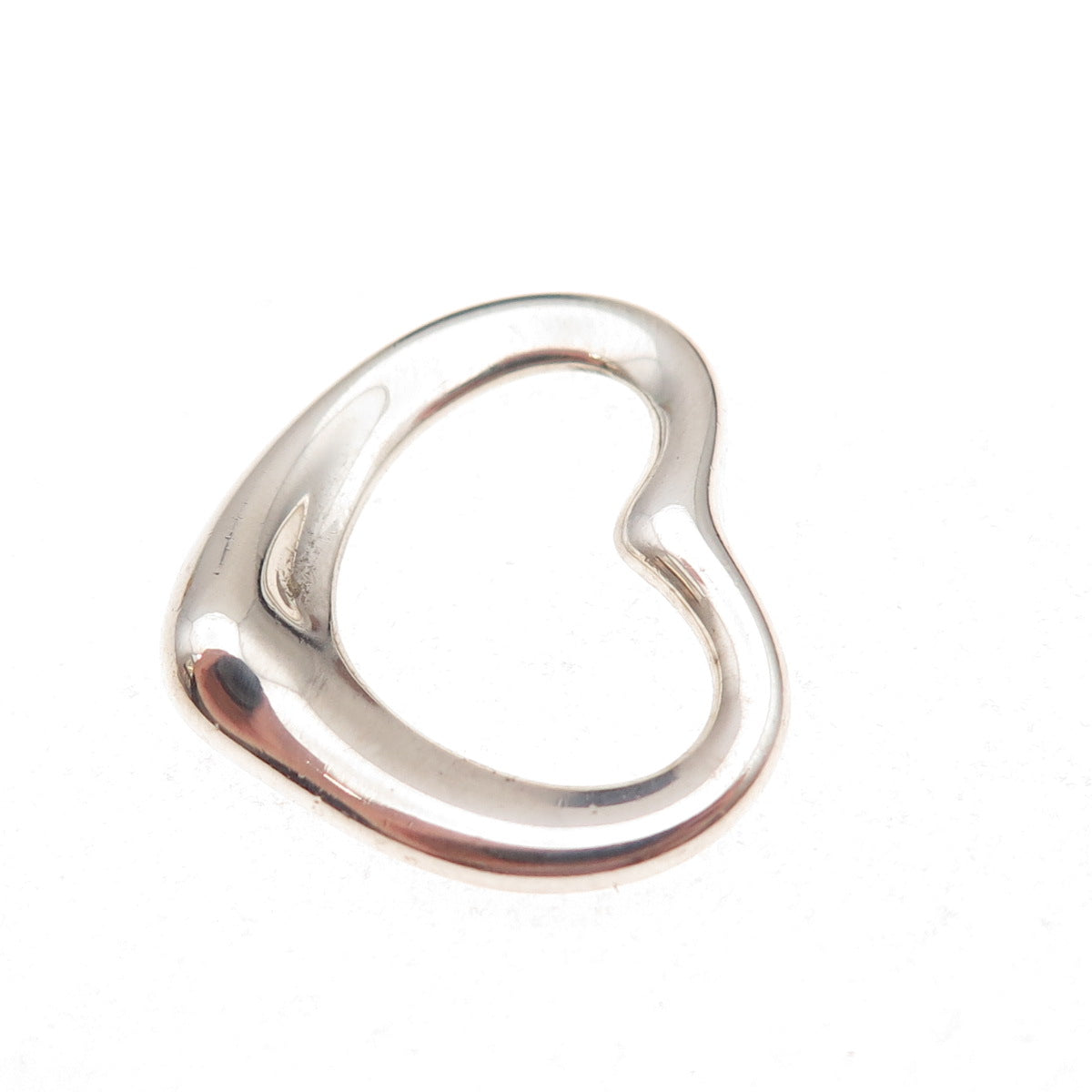 Tiffany & Co. Elsa Peretti 925 Sterling Silver Vintage 20mm Open Heart Pendant